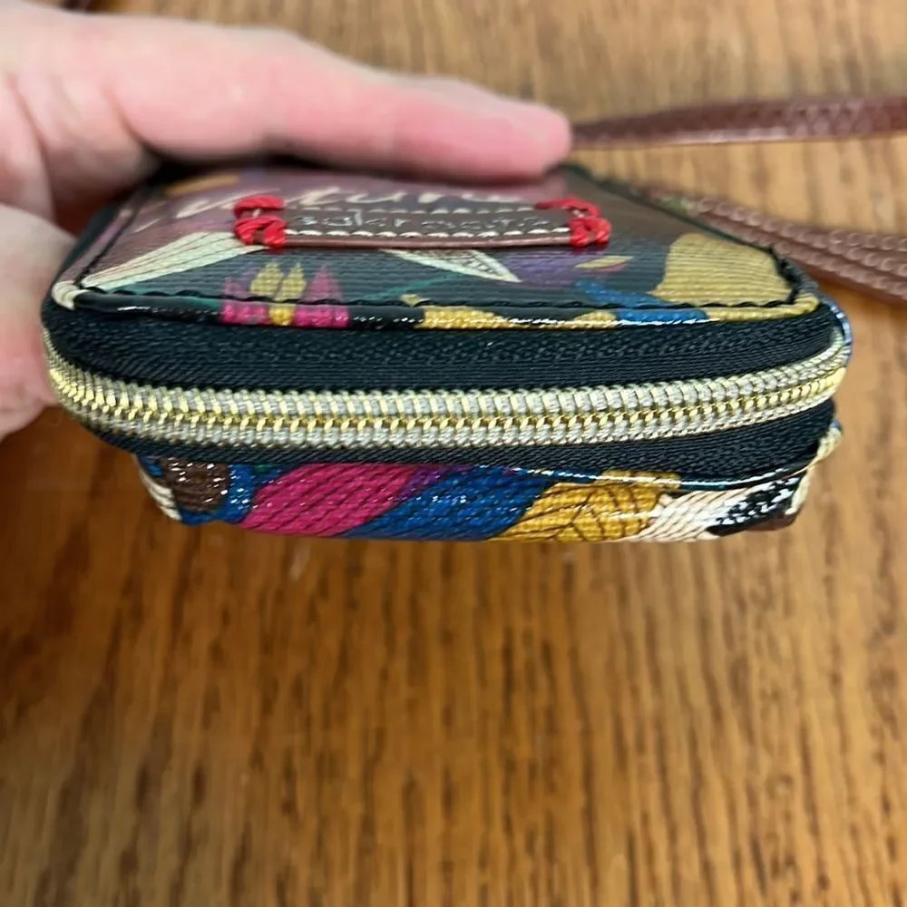 Sakroots Crossbody zip-up Wallet wristlet
